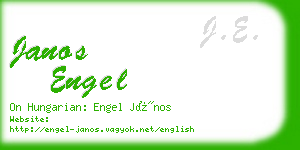 janos engel business card